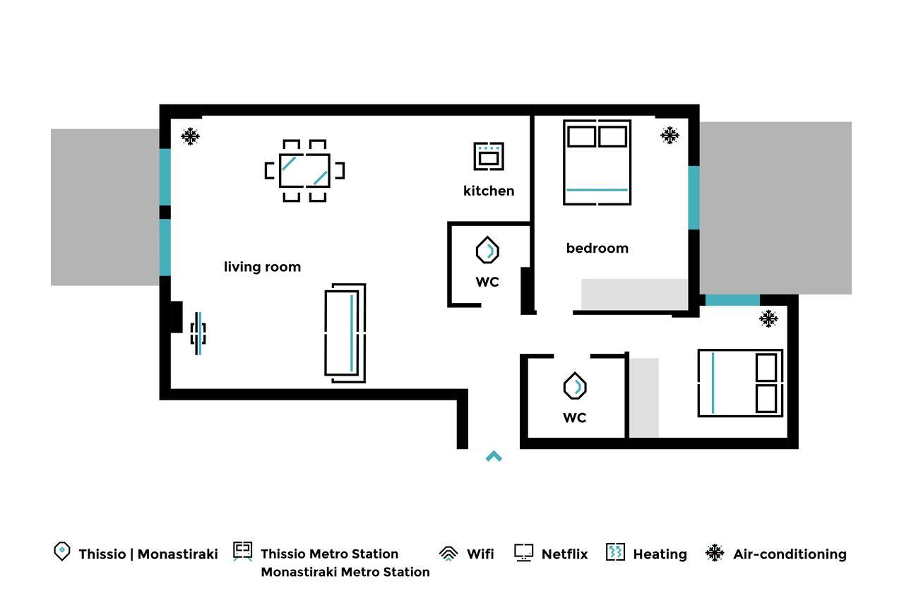 Stylish And Spacious 2Bd - Thiseio By Upstreet Athena Bagian luar foto